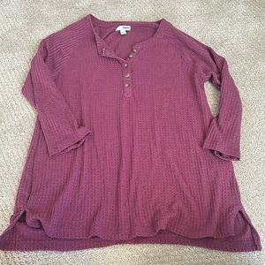 Waffle tunic shirt
